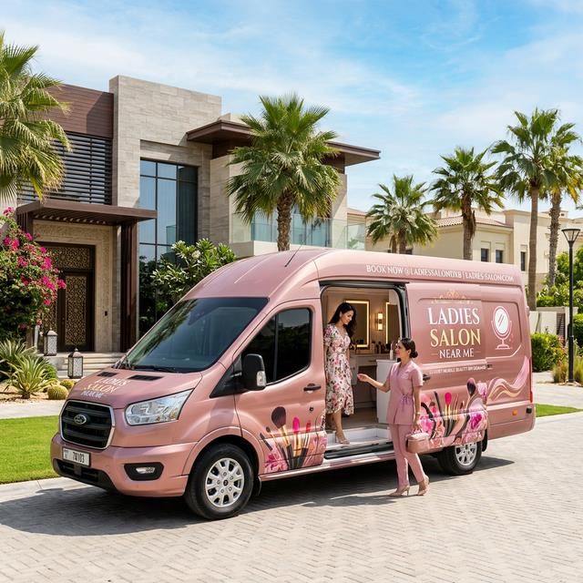 Ladies Salon Near Me beauty van - professional home salon services at your doorstep in Dubai